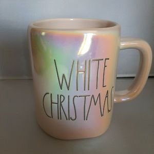 Rae Dunn White Christmas Iridescent Holiday Mug Seasonal Decor